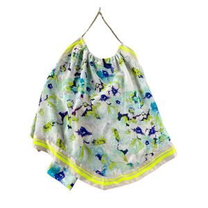 NWT Express Multicolored Floral Gold-Tone Chain Halter Top Women's Size XS